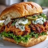 Spicy Chicken Sandwich Creamy Sauce