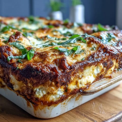 Fork-tender ziti noodles are layered with hearty tomato meat sauce and ricotta, ready for a comforting, make-ahead baked ziti freezer meal.