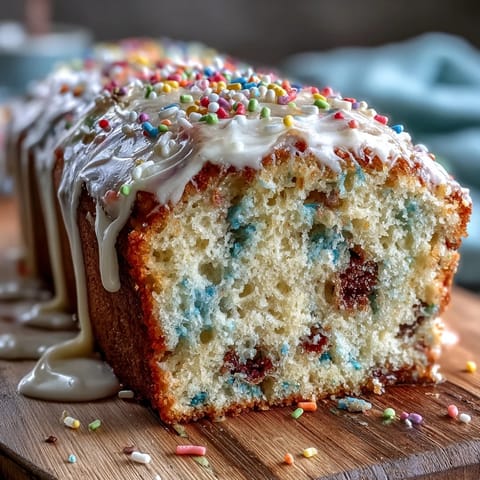 Spring Funfetti Cake with Pastel Buttercream, a vibrant vanilla cake layered with colorful sprinkles and swirled with dreamy pastel frosting.