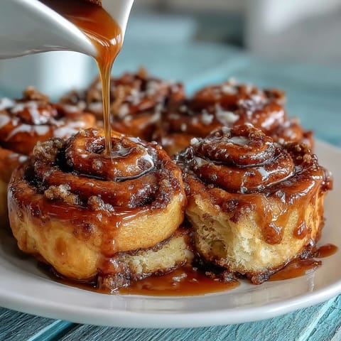 Warm cinnamon roll pancake casserole with cream cheese glaze, baked golden and swirled with cinnamon sugar for a decadent breakfast treat.
