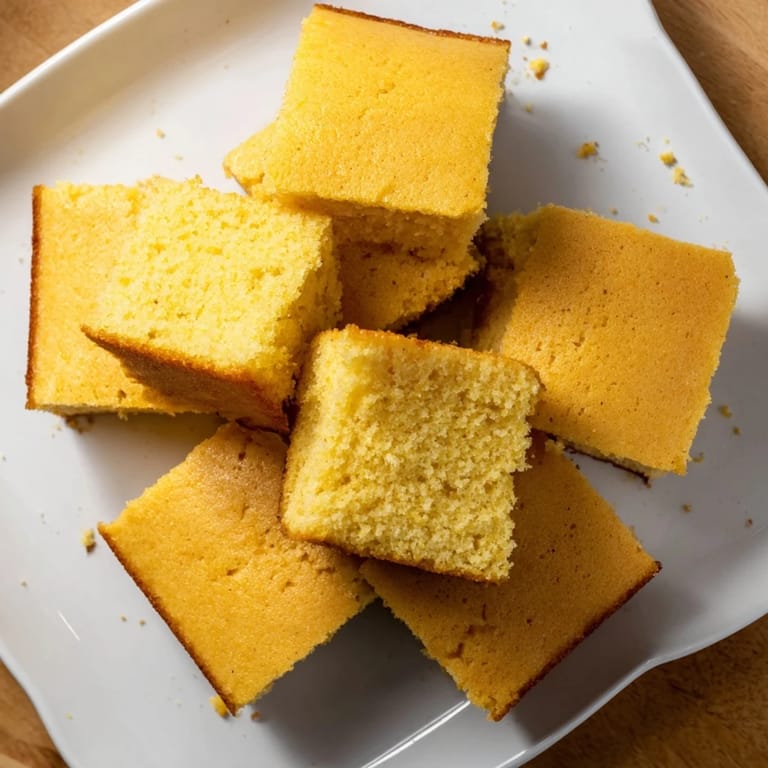 A cast-iron skillet of golden Cornbread, perfect alongside a hearty bowl of chili.