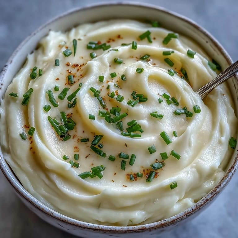 Velvety homemade Cream of Potato Soup ladleful topped with bacon crumbles, perfect for a cozy winter meal.