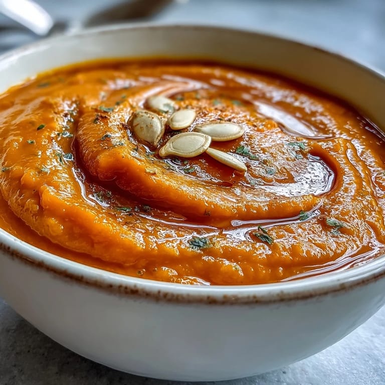 Steaming pot of homemade Carrot Ginger Soup featuring tender carrots and fresh grated ginger.