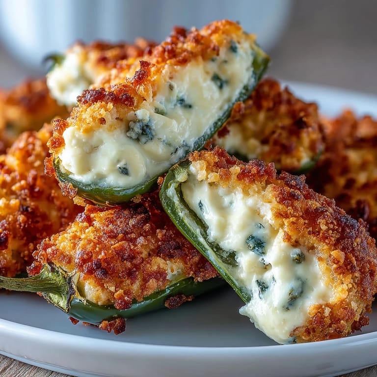 Air Fryer Jalapeño Poppers topped with crispy breadcrumbs and fresh chives, ready to eat.