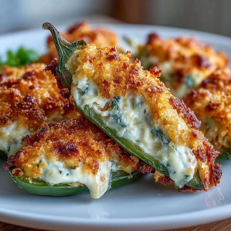 Spicy Air Fryer Jalapeño Poppers served warm with ranch dip and a colorful garnish.