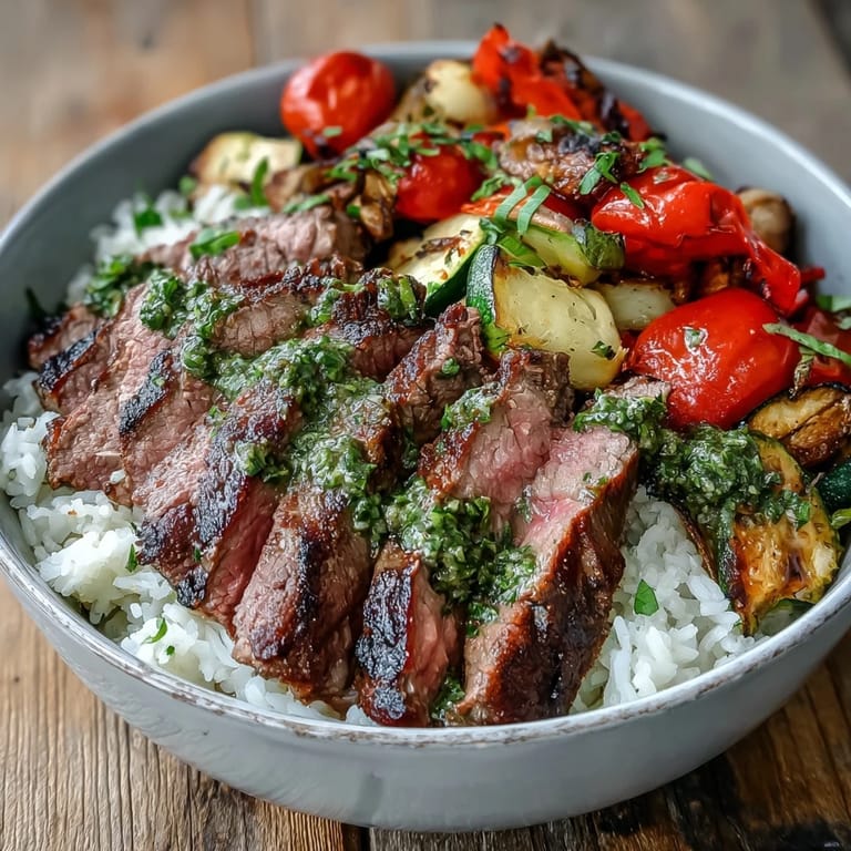 Enjoy this hearty Grilled Steak Bowl, a colorful and satisfying meal.
