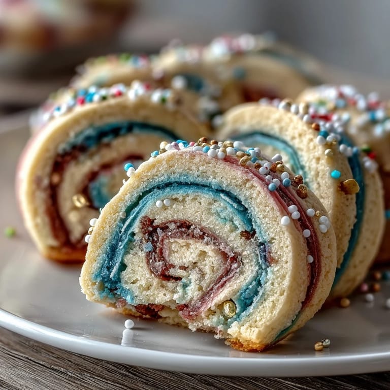 Soft sugar cookies with dreamy pastel swirls, inspired by Cookie Run Kingdom, topped with colorful sprinkles.