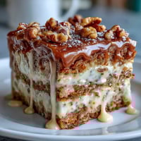 Moist spiced carrot cake with crunchy walnuts and tangy cream cheese frosting, perfect for spring celebrations.