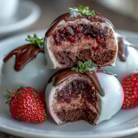 Luxurious Dubai Chocolate Strawberry Easter Eggs with Crunch Filling, featuring a crisp strawberry shell and nutty, crispy center.
