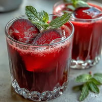 Vibrant natural pink lemonade, a perfectly sweet and tart beet and lemon drink.
